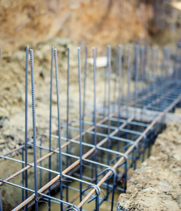rebar sticking out of the ground